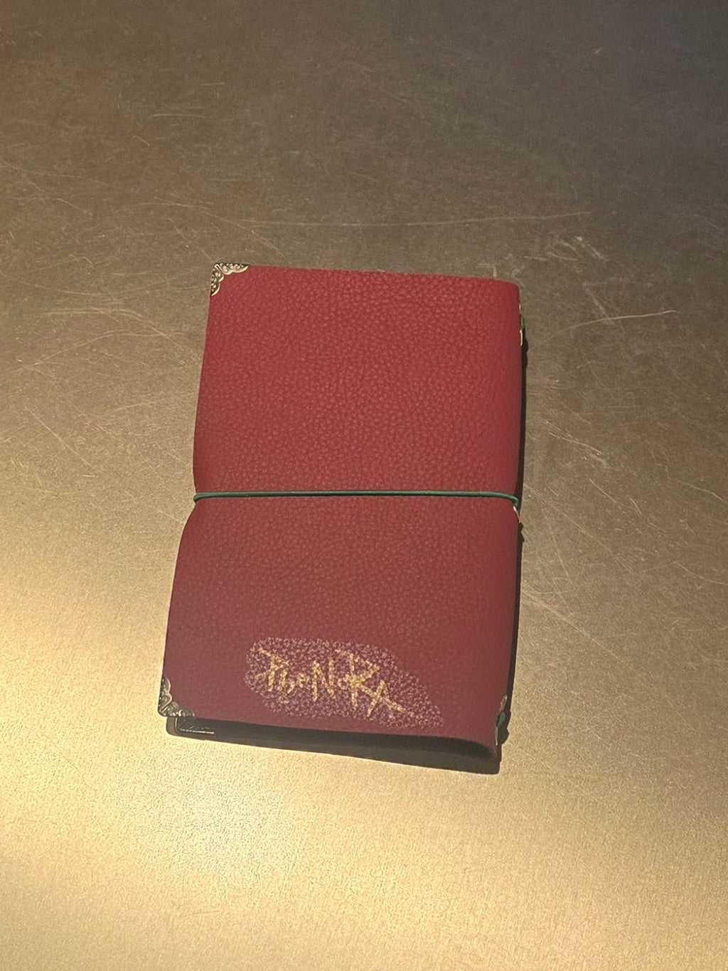 Red Leather Bi-Fold Notebook Cover