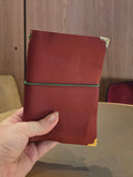Red Leather Bi-Fold Notebook Cover