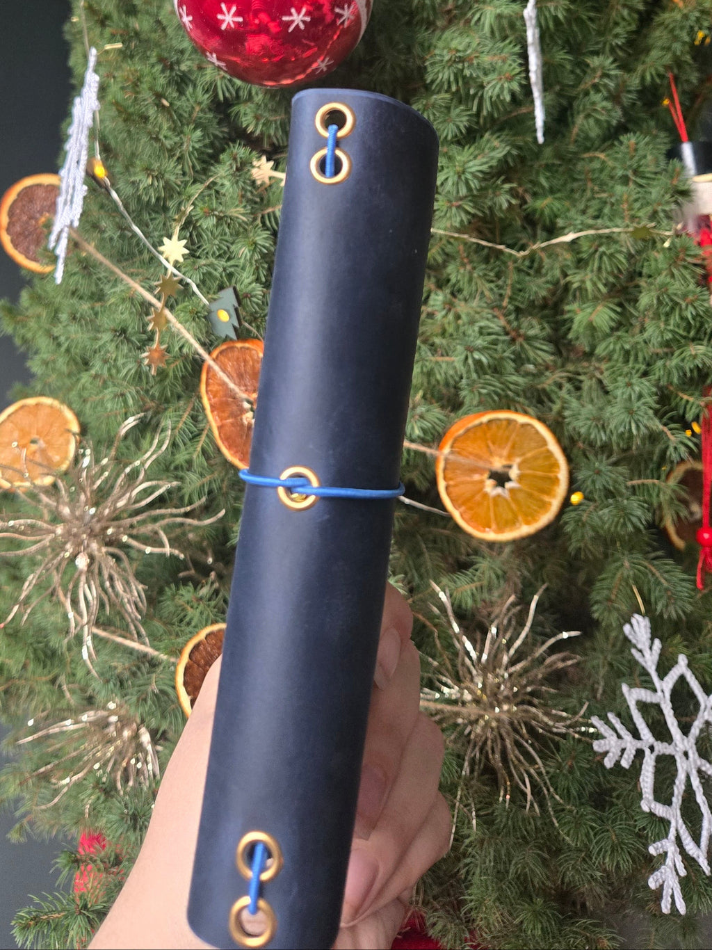 Navy Leather Bi-Fold Notebook Cover